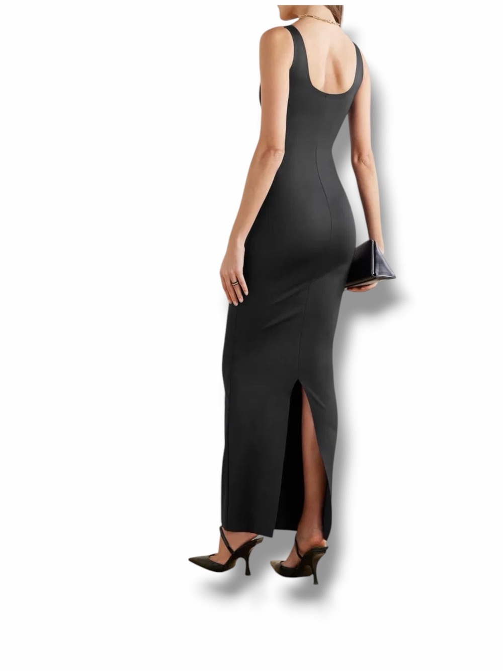 SKIMS Body Tank Long Slip Dress Onyx Maxi Shapewear